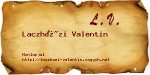 Laczházi Valentin névjegykártya